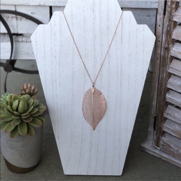 Natural Leaf Necklace or Earrings Multiple Colors - Picture 7 of 8